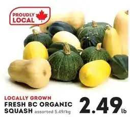 Market Place IGA Fresh BC Organic Squash offer