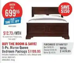 The Brick Marco queen bedroom package offer