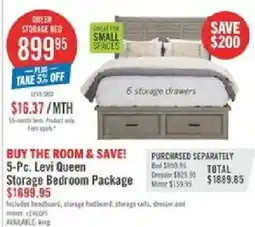 The Brick Levi Queen Storage Bedroom Package offer