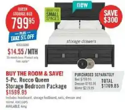 The Brick Rocco Queen Storage Bedroom Package offer