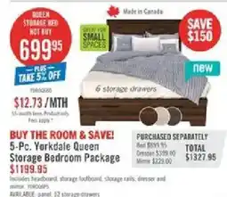 The Brick Yorkdale queen storage bedroom package offer