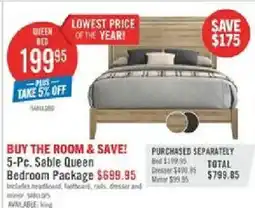 The Brick Sable Queen Bedroom Package offer