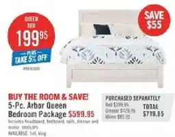 The Brick Arbor Queen Bedroom Package offer