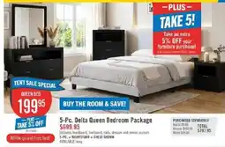 The Brick Delta 5-Pc. Queen Bedroom Package offer