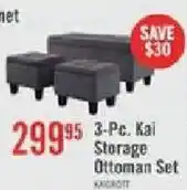 The Brick Kai 3-Pc. Storage Ottoman Set offer