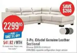 The Brick Citadel Genuine Leather Sectional offer