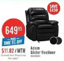 The Brick Adam Glider Recliner offer