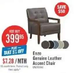The Brick Enzo Genuine Leather Accent Chair offer