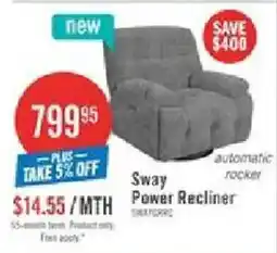 The Brick Sway Power Recliner offer