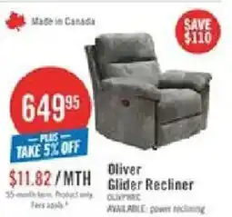 The Brick Oliver Glider Recliner offer