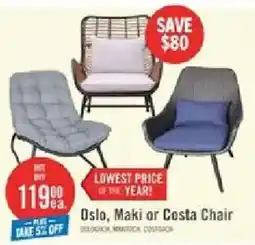 The Brick Dslo, Maki or Costa Chair offer