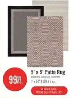 The Brick 5' x 8' Patio Rug offer