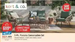The Brick Kort & Co. 5-Pc. Panama Conversation Set offer