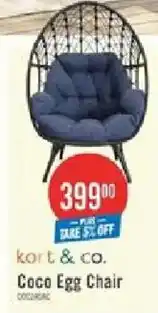 The Brick kort & co. Coco Egg Chair offer
