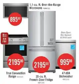 The Brick Samsung 1.1-cu. ft. Over-the-Range Microwave offer