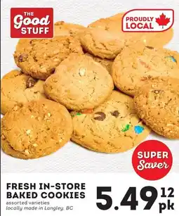 Market Place IGA The Good Stuff fresh in-store baked cookies offer