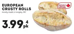 Market Place IGA European crusty rolls offer