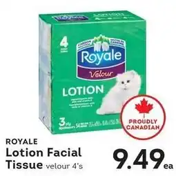 Market Place IGA Royale Lotion Facial Tissue velour 4's offer