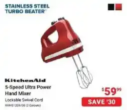 Visions Electronics KitchenAid 5-Speed Ultra Power Hand Mixer offer