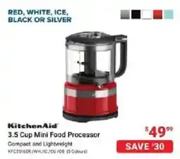 Visions Electronics KitchenAid 3.5 Cup Mini Food Processor offer