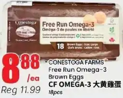 Btrust Supermarket Conestoga Farms Free Run Omega-3 Brown Eggs offer