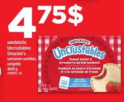Maxi SANDWICHS UNCRUSTABLES SMUCKER'S offer