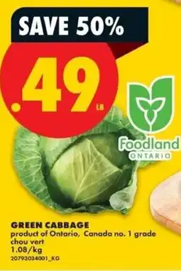 No Frills Green Cabbage offer