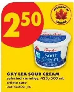 No Frills Gay Lea sour cream offer