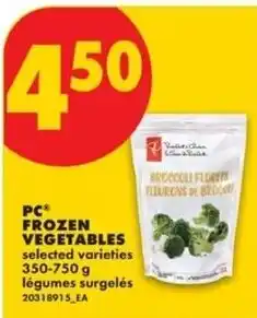 No Frills PC frozen vegetables offer