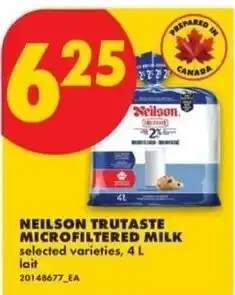 No Frills Neilson Trutaste microfiltered milk offer