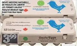 Supermarché PA Les fermes valens natural medium eggs offer