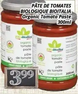 Supermarché PA Biotalia organic tomato paste offer