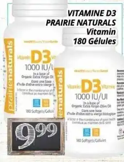 Supermarché PA Prairie Naturals Vitamin D3 offer