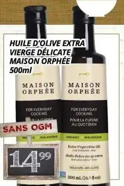 Supermarché PA Maison Orphée huile d'olive extra vierge délicate offer