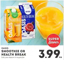 IGA Oasis smoothie or health break offer