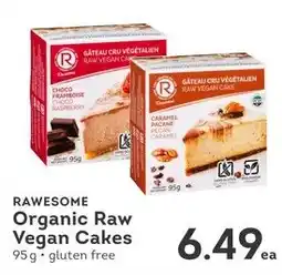 IGA Rawesome Organic Raw Vegan Cakes offer