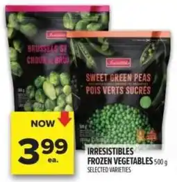 Metro Irresistibles frozen vegetables offer