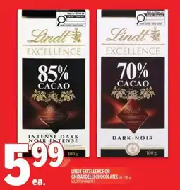 Metro Lindt excellence or ghirardelli chocolates offer