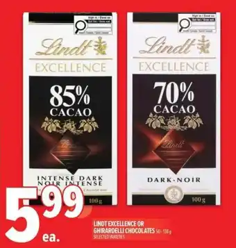 Lindt excellence or ghirardelli chocolates