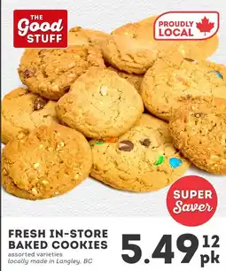 IGA The Good Stuff fresh in-store baked cookies offer