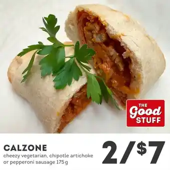 The Good Stuff calzone