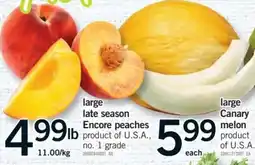 Fortinos Encore peaches offer