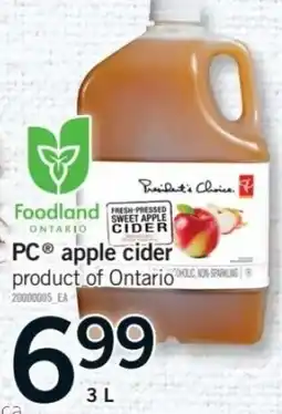 Fortinos PC apple cider offer