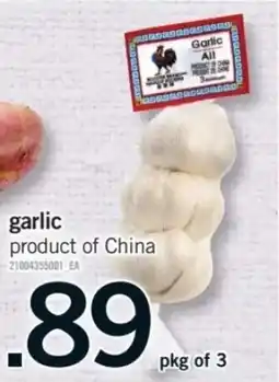Fortinos garlic offer