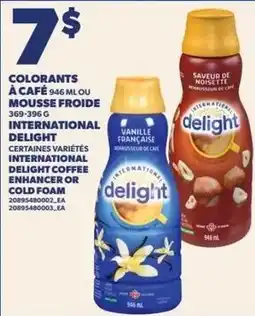 Provigo International Delight coffee enhancer or cold foam offer