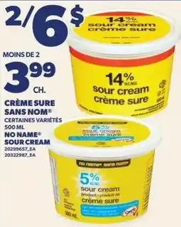 Provigo No Name sour cream offer