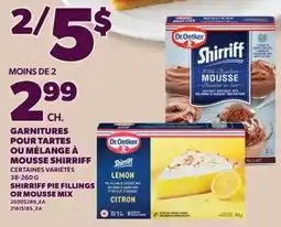 Provigo Dr Oetker Shirriff pie fillings or mousse mix offer