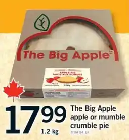 Fortinos The Big Apple apple or mumble crumble pie offer
