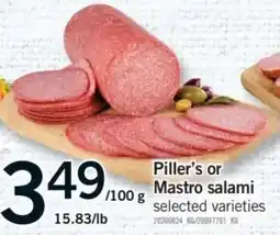 Fortinos Piller's or Mastro salami offer