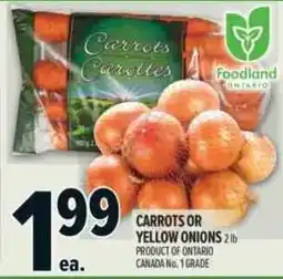 Metro Foodland carrots or yellow onions offer